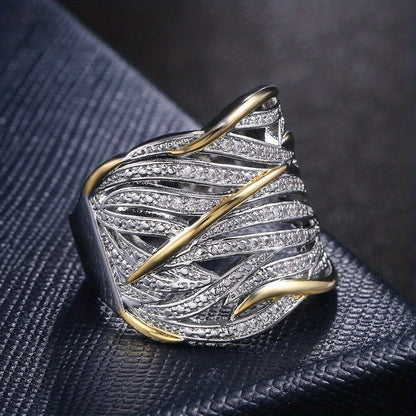 Elegant Twisted Multi-Layer Ring