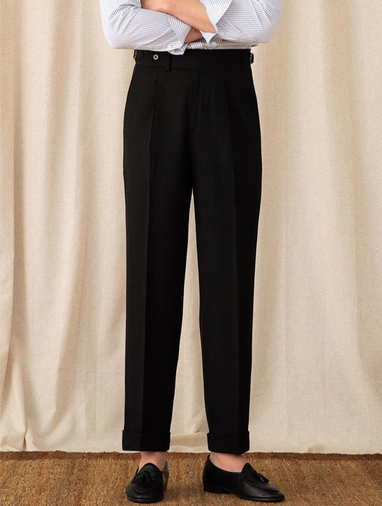 Pleated Straight Trousers Pompei