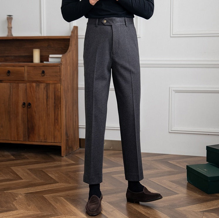 Bristol Wool Felt Straight Trousers