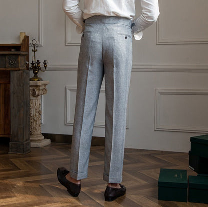 St Ives Checked Flannel Trousers