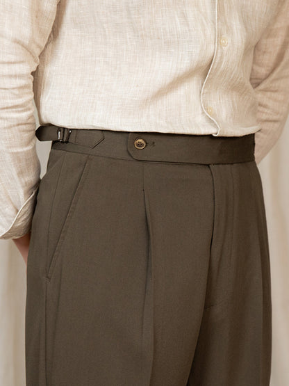 Pleated Straight Trousers Stockholm