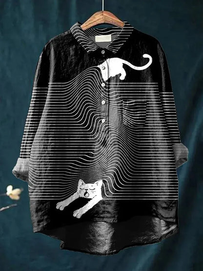Clarano | Playful Print Blouse Brooks