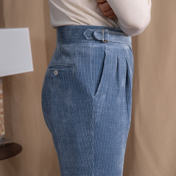Catania Double Pleat Gurkha Trousers in Corduroy
