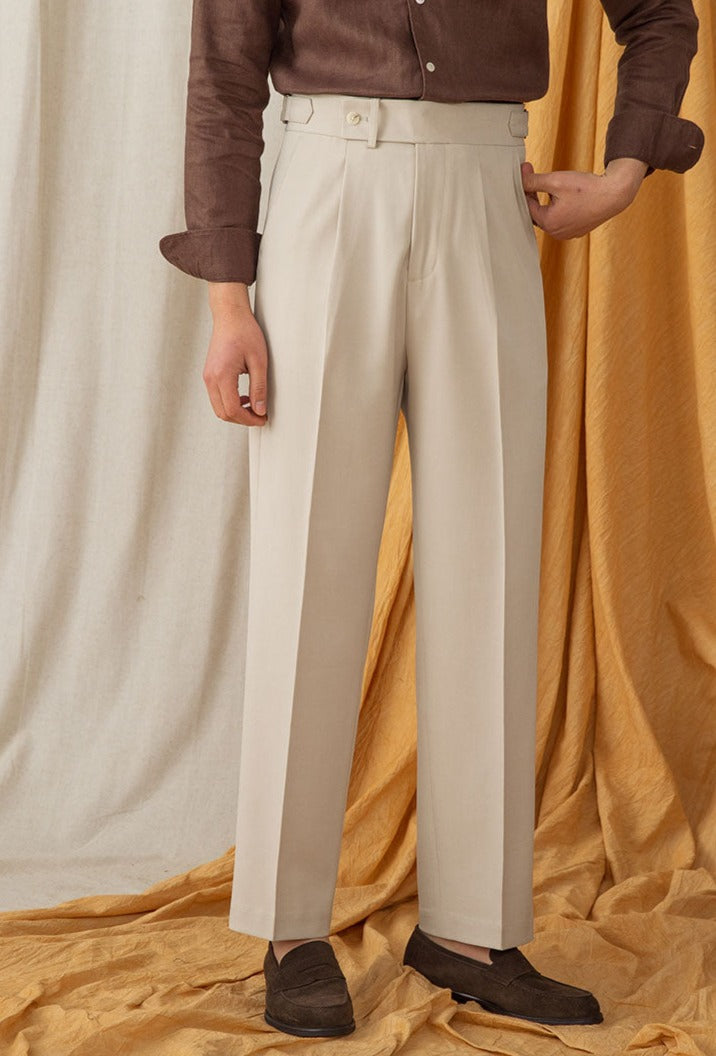 Pleated Straight Trousers Sicily