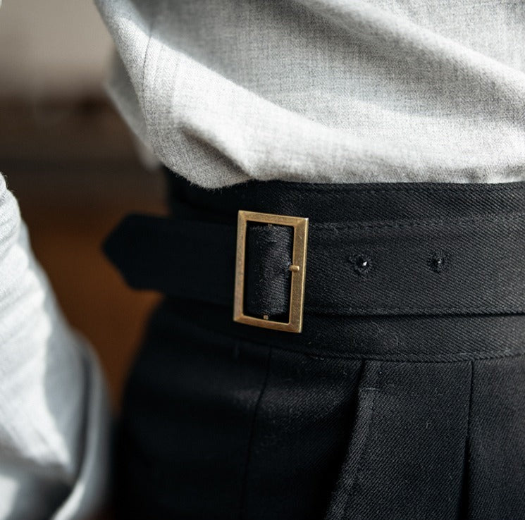 Gurkha Pleated Straight Trousers Cipressa