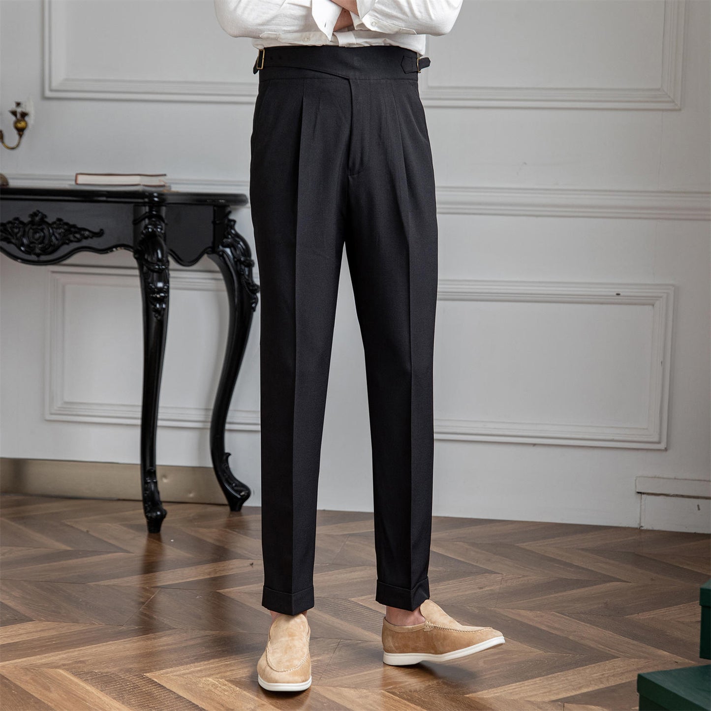 Gurkha Monza Straight Pleated Trousers