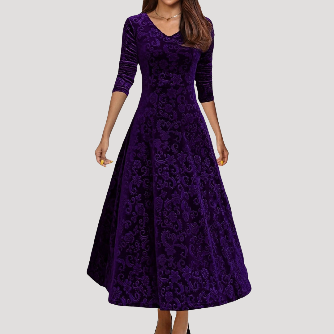 Modest Long Sleeve Maxi Occasion Dress