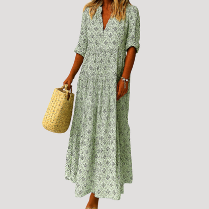 Printed Maxi Dress – Relaxed Boho Summer Dress