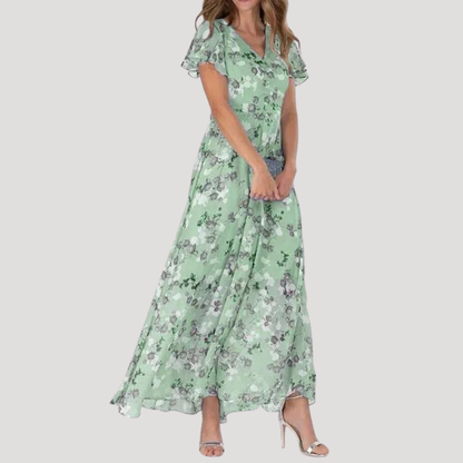 Women’s Elegant Flattering Floral Maxi Dress