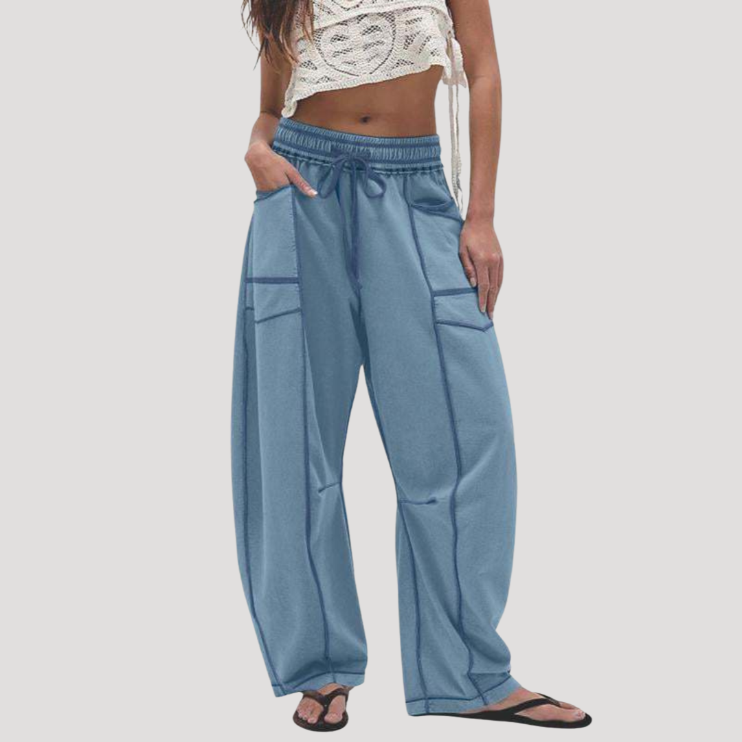 Women’s Elasticated Waist Wide Leg Lounge Trousers