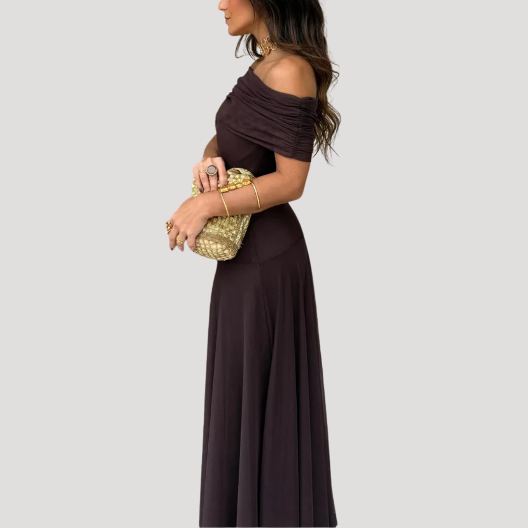 Women’s Elegant Off Shoulder Evening Maxi Dress