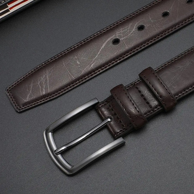 Ashford Gunmetal Cowhide Leather Belt