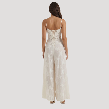 Lace Maxi Dress – Spaghetti Strap Fitted Design – Evening Wear
