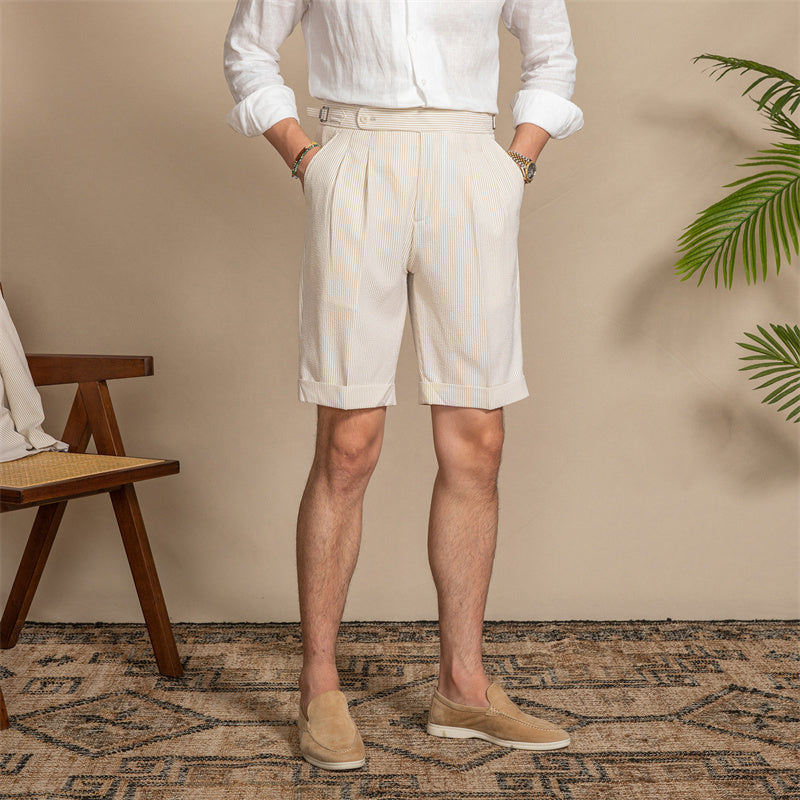 Corniglia Striped Seersucker Shorts