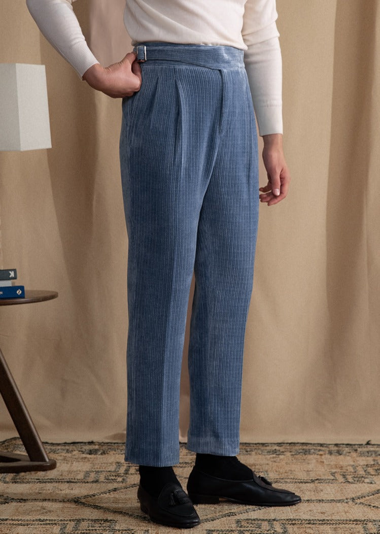 Catania Double Pleat Gurkha Trousers in Corduroy