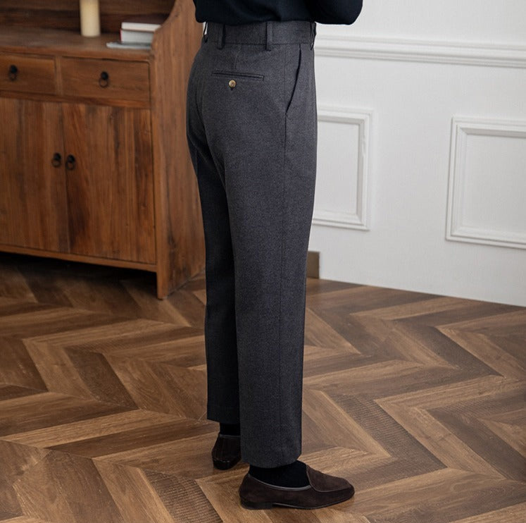 Bristol Wool Felt Straight Trousers