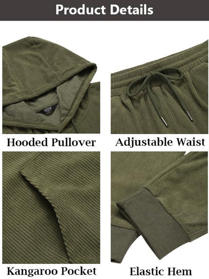 Casual Hooded Tracksuit Top for Jogging (US Only)