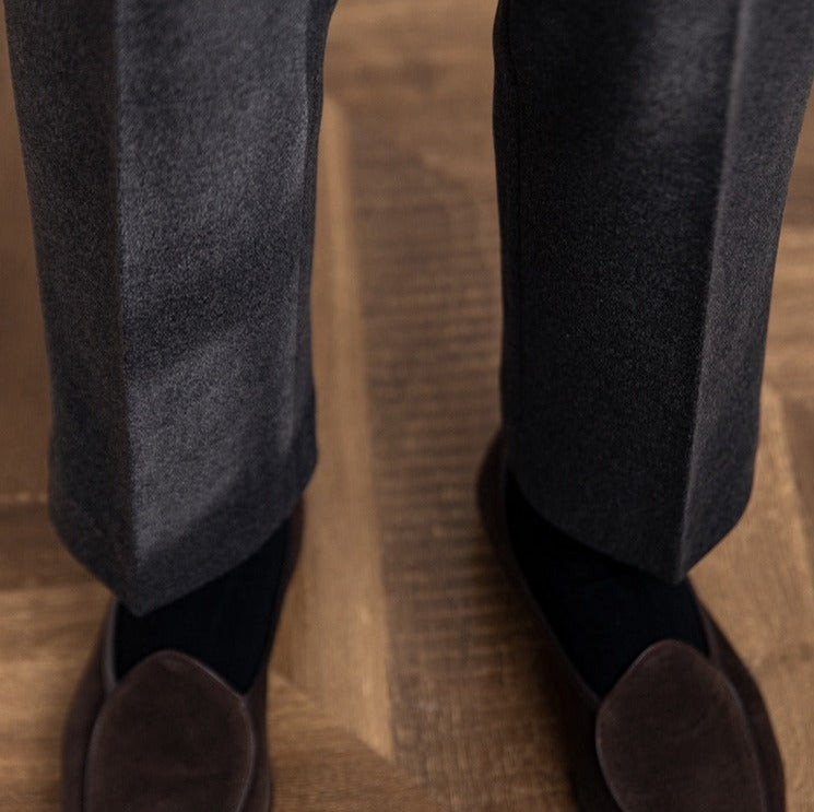 Bristol Wool Felt Straight Trousers