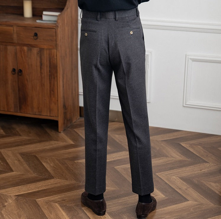 Bristol Wool Felt Straight Trousers