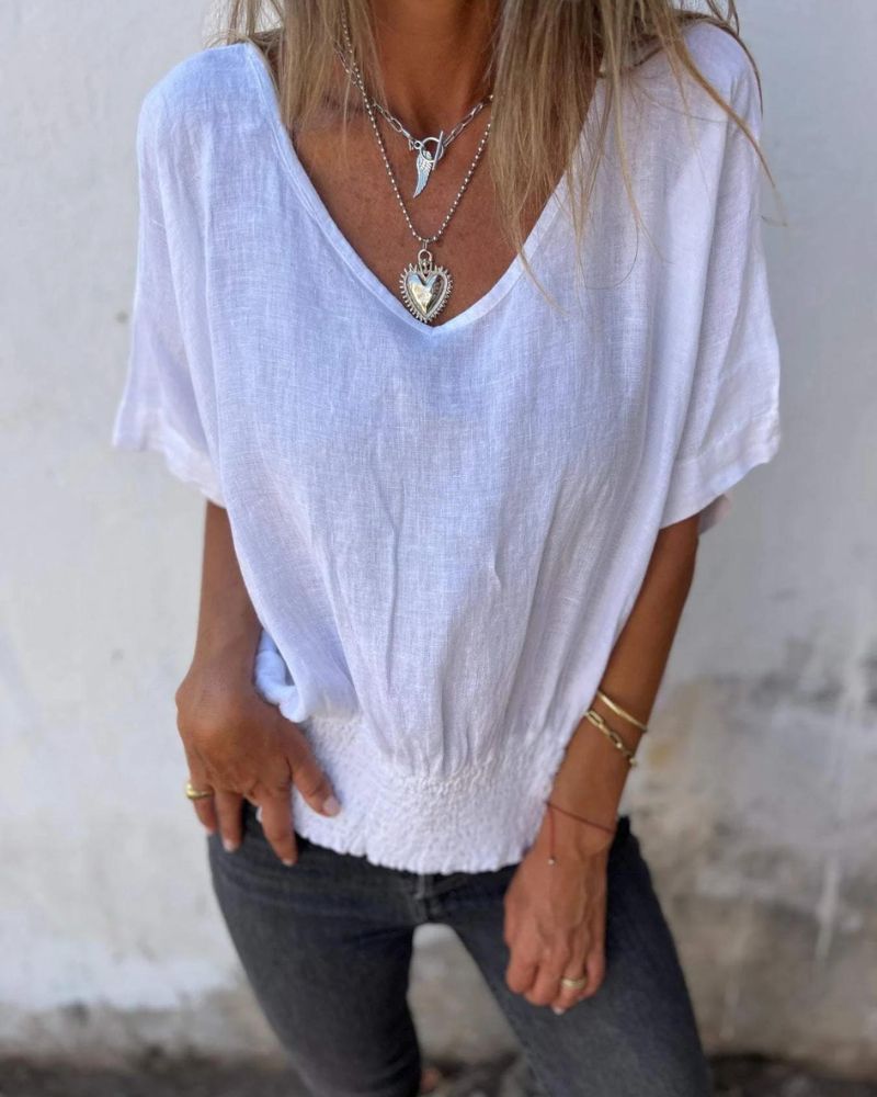 Ramia | V-Neck T-Shirt Coastal