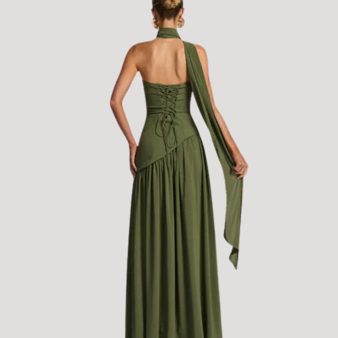 Elegant Strapless Pleated Maxi Dress for Prom and Evening Events