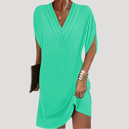 Casual Mini Dress with V-Neck for Evenings and Outings