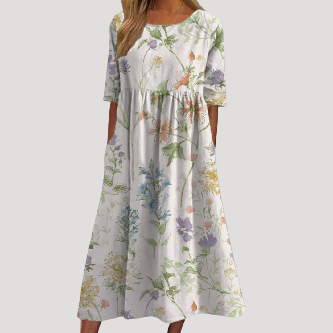Women’s Flowy Floral Summer Midi Dress