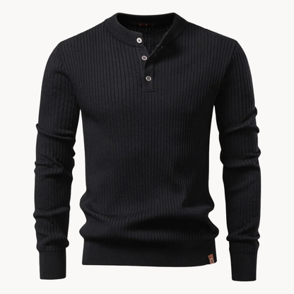 Zalecta | Ribbed Henley Shirt
