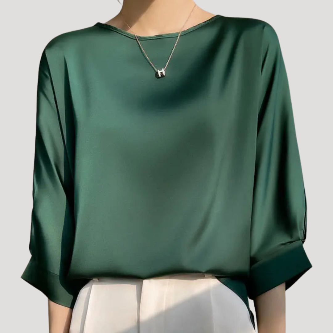 Women’s Satin Long Sleeve Smart Top