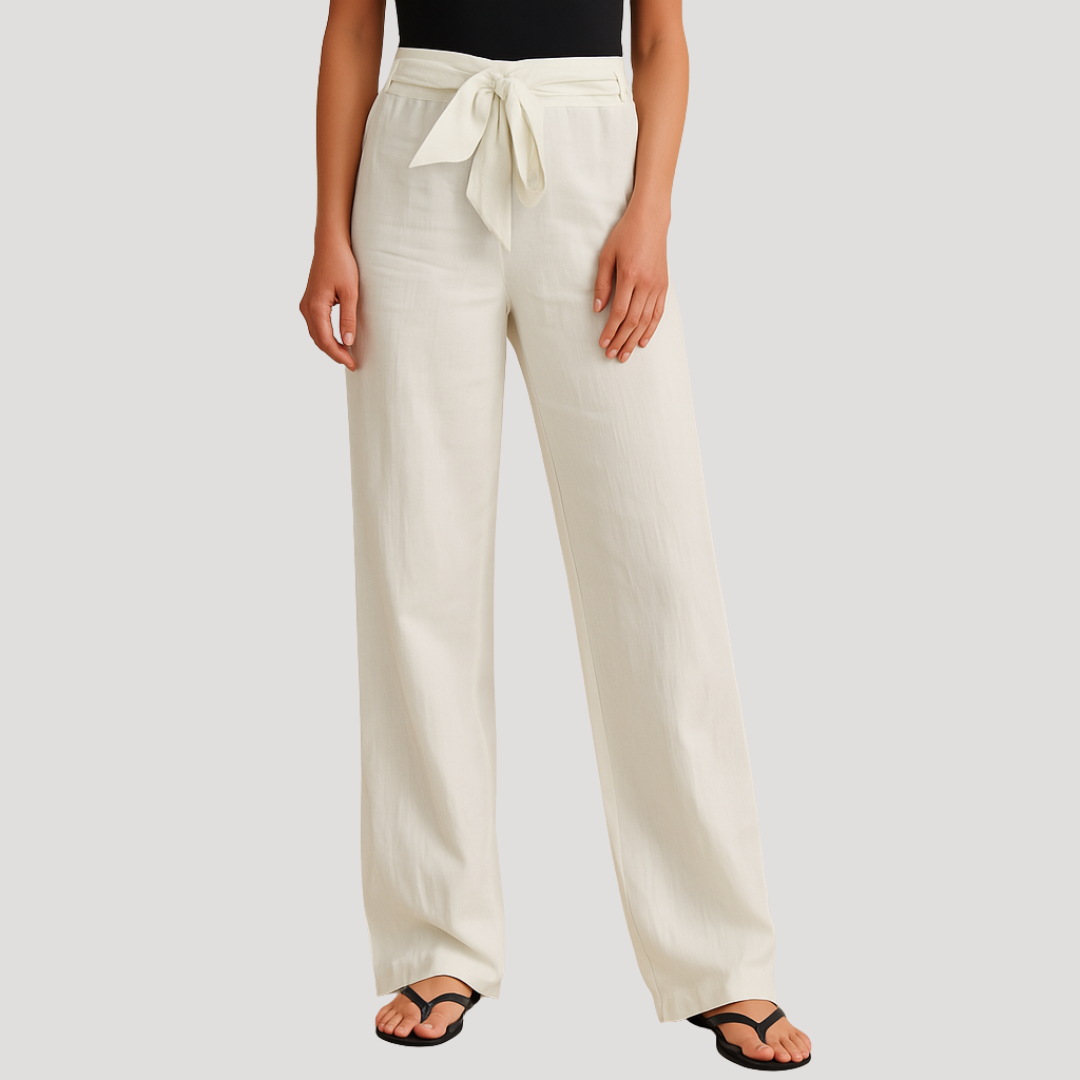 Women’s Breathable Linen Drawstring Trousers