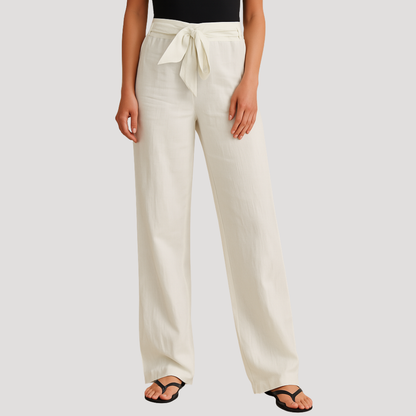 Women’s Breathable Linen Drawstring Trousers