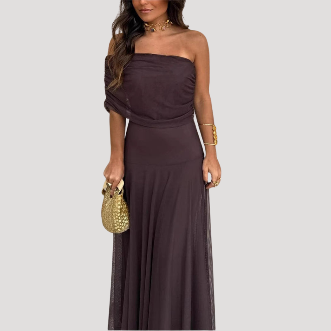 Women’s Elegant Off Shoulder Evening Maxi Dress