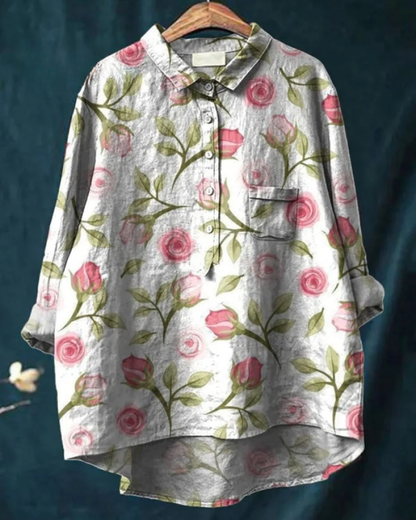 Edwina | Button-Up Bloom Blouse