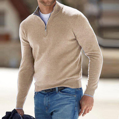 Philippe - Zip-up Jumper in Soft and Versatile Wool