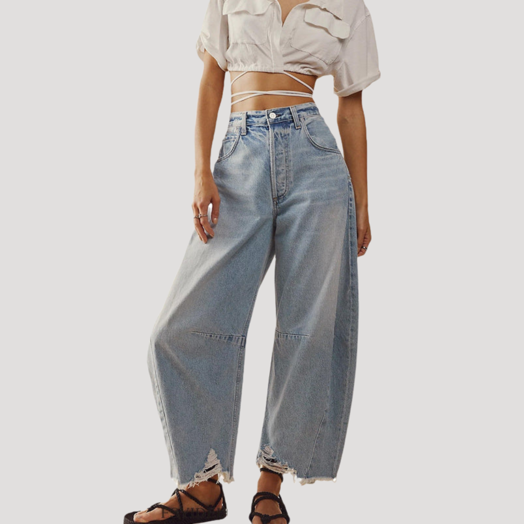 Women’s High Waist Barrel Leg Jeans