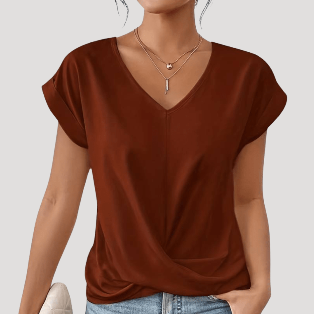 Women’s Relaxed V-Neck Summer Top