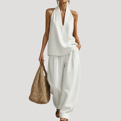 Women’s Denim Halter Neck Summer Co-Ord Set