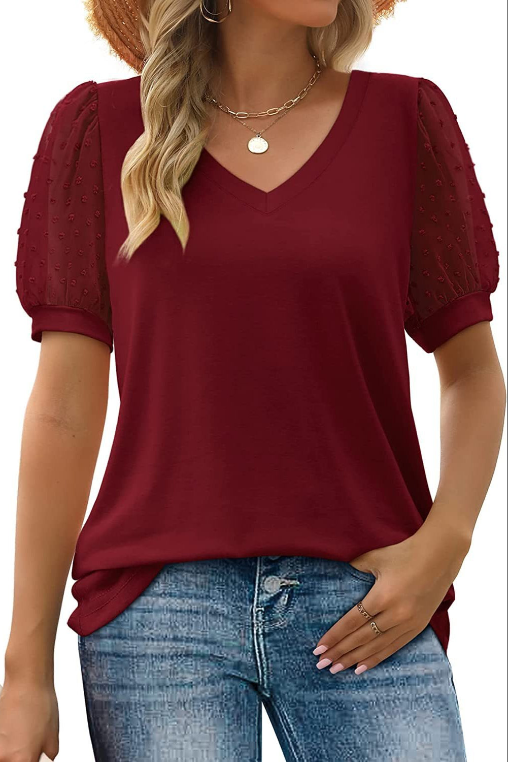 Helena | Elegant V-Neck Blouse