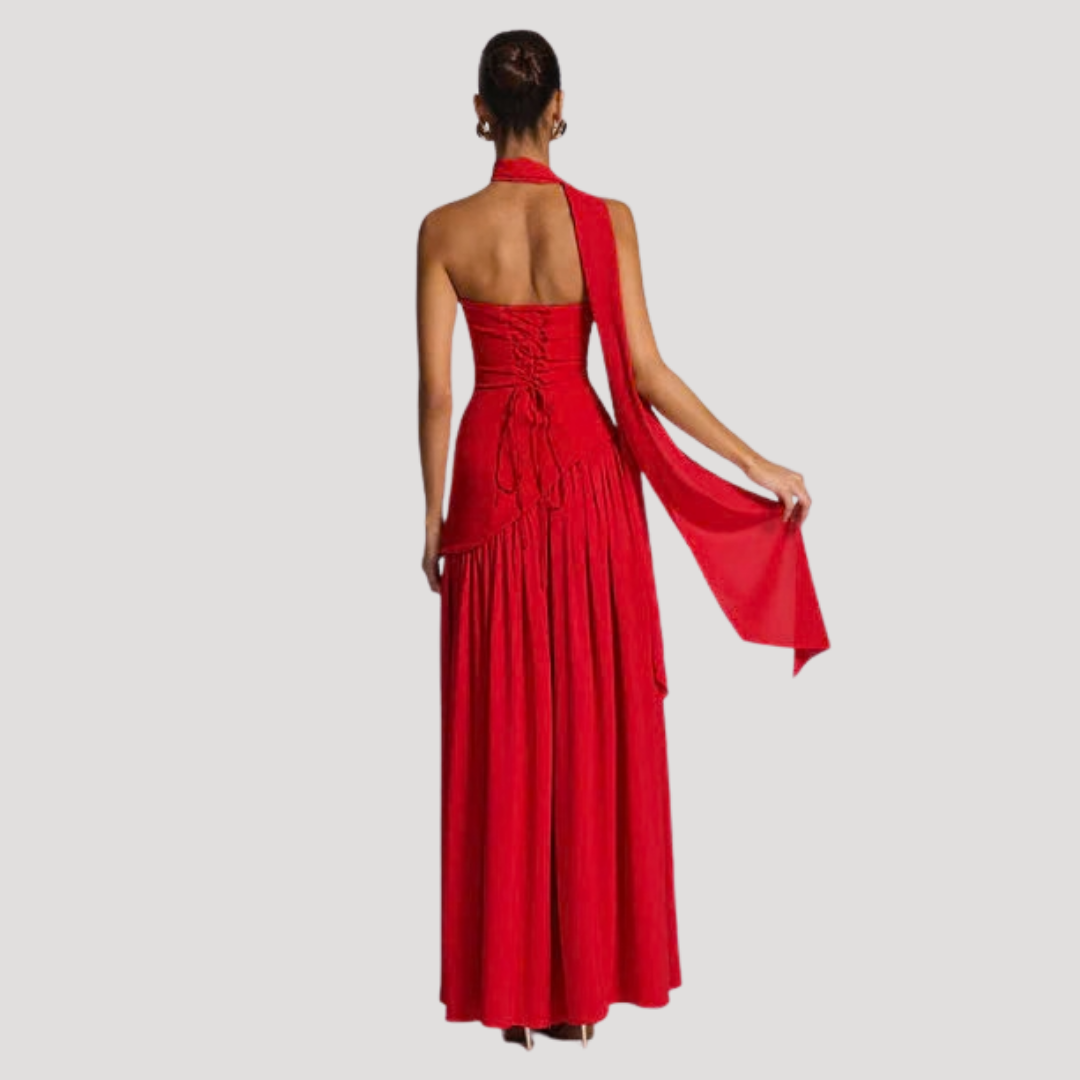 Elegant Strapless Pleated Maxi Dress for Prom and Evening Events