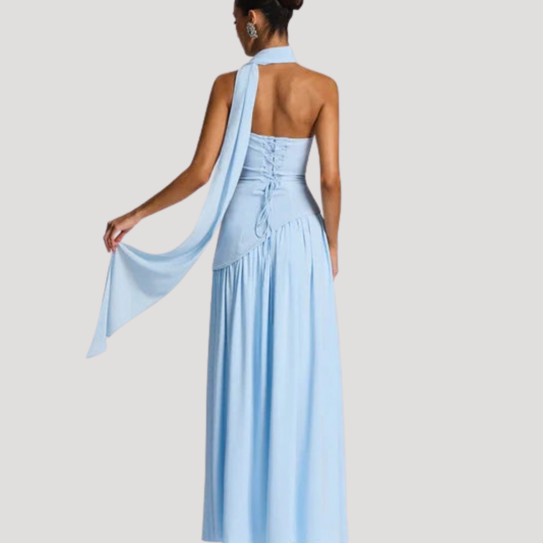 Elegant Strapless Pleated Maxi Dress for Prom and Evening Events