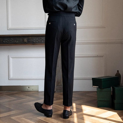 Double Pleat Airy Seersucker Trousers Positano