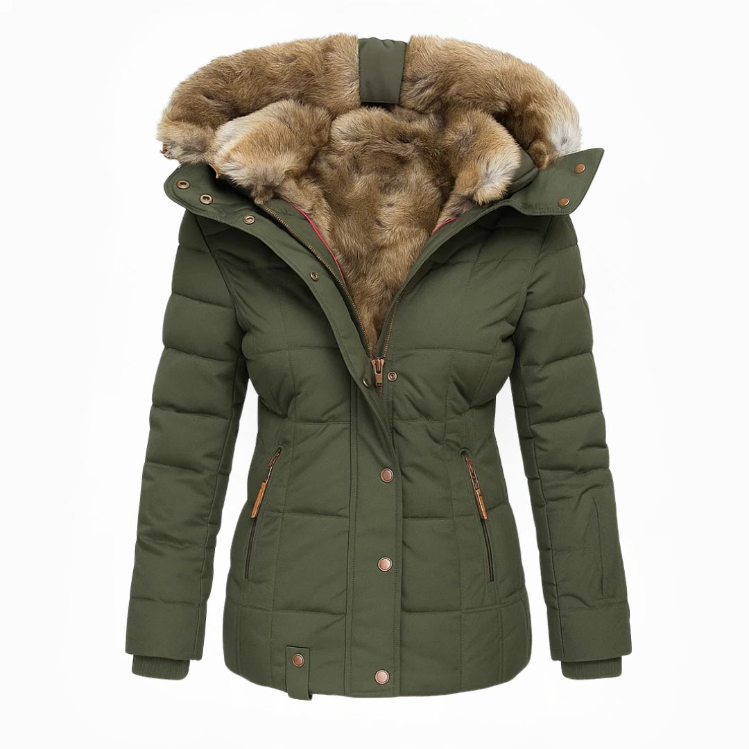 Aniek | Warm Winter Coat with Faux Fur Lining