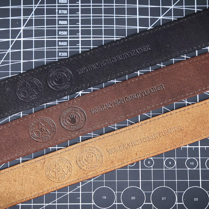 The Full Grain Leather Buckhorn Belt