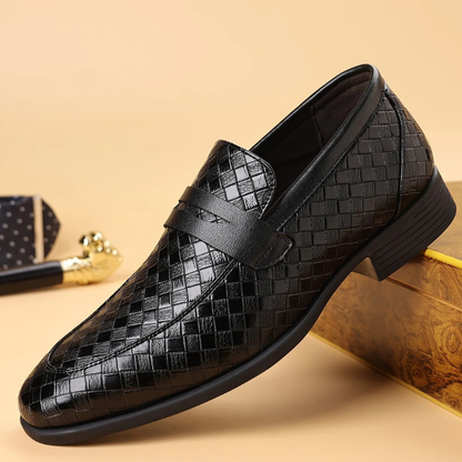 Corté Woven Leather Loafers