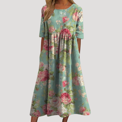 Women’s Flowy Floral Summer Midi Dress