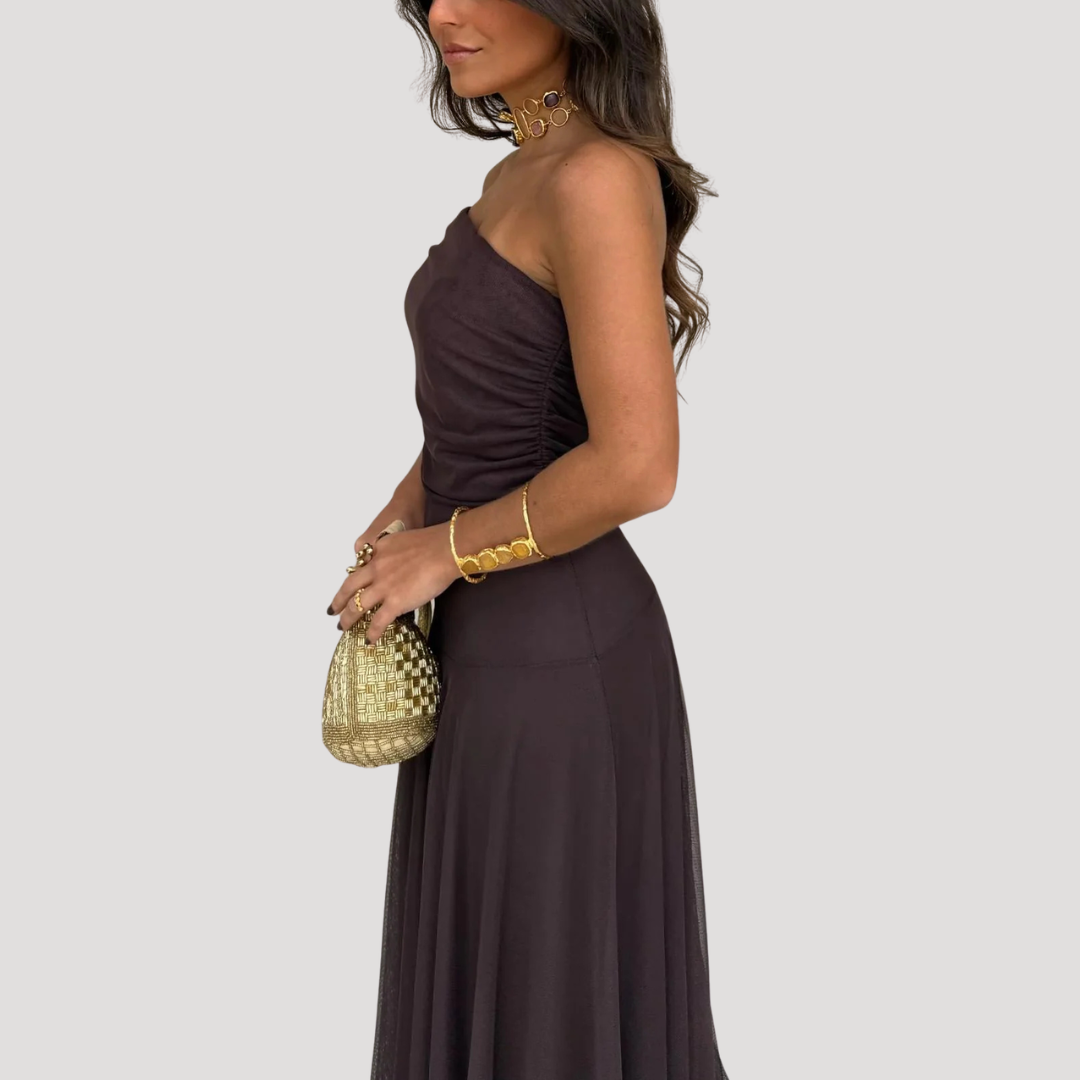 Women’s Elegant Off Shoulder Evening Maxi Dress