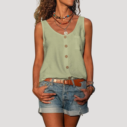 Women’s Effortless Button Front Tank Top