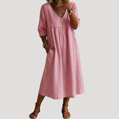 Women’s Flowy Casual Midi Denim Dress