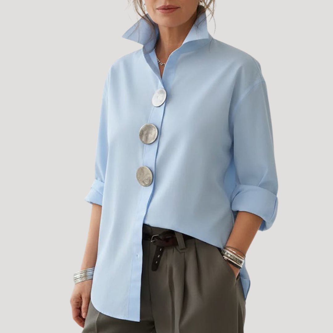 Women’s Elegant Relaxed Fit Button Shirt