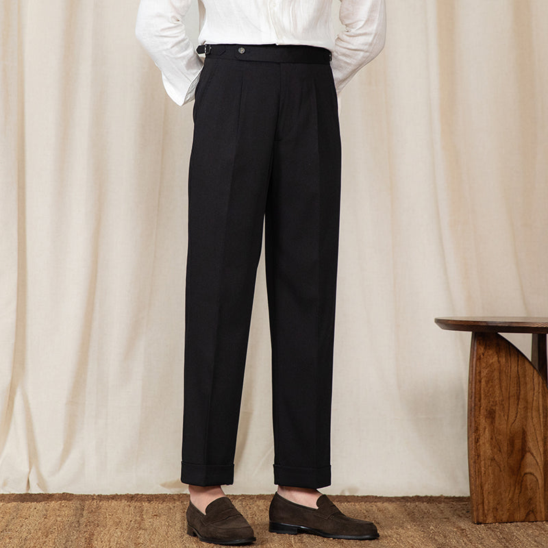 Pleated Straight Trousers Stockholm